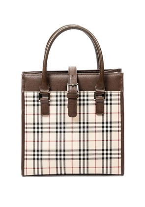 Burberry Pre-Owned Vintage Check-pattern tote bag - Brown