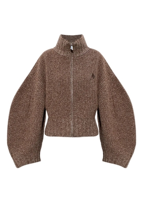 The Attico mélange-effect cardigan - Brown