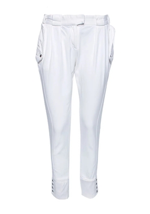 Just Cavalli Vintage pleated white trousers