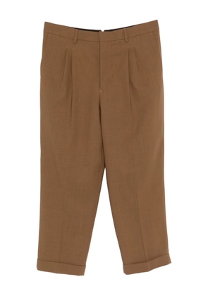AMI Paris pleated pants - Brown