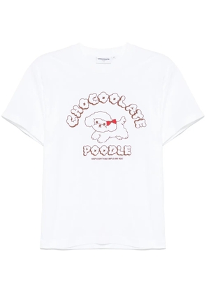 CHOCOOLATE poodle graphic T-shirt - White