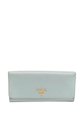 Prada Pre-Owned leather logo wallet - Blue