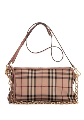 Burberry Pre-Owned Sling check chain shoulder bag - Pink