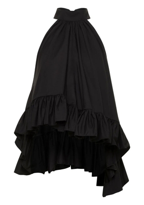 AZEEZA Plath ruffled poplin top - Black