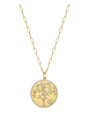 Tanya Farah 18K yellow gold Tree of Life diamond necklace