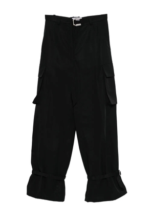 The Attico buckle-detail pocket trousers - Black