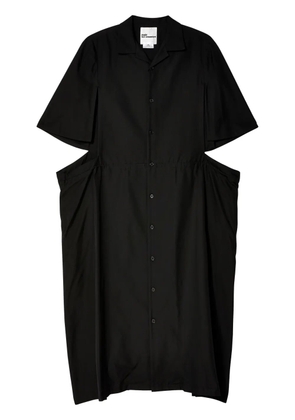 Noir Kei Ninomiya cut-out cotton shirtdress - Black