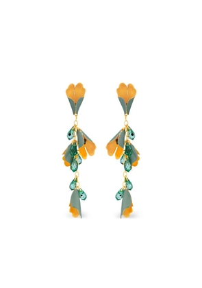 Oscar de la Renta Bellflower drop earrings - Green