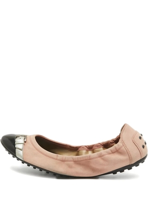 Tod's Vintage pre-owned patent leather buckled ballet flats - Pink