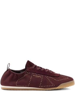 AllSaints Kenny studded lace-up sneakers - Brown
