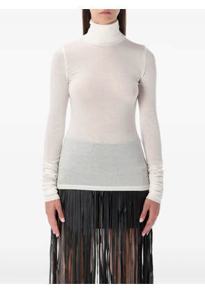 The Garment roll-neck gathered top - Neutrals