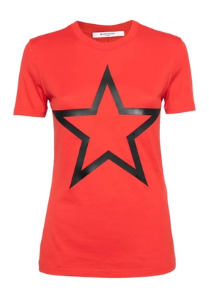 Givenchy Pre-Owned star-print cotton T-shirt - Red