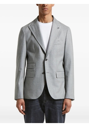 Peserico flap-pocket single-breasted blazer - Grey