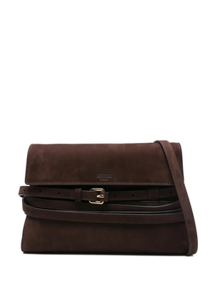 Moschino buckle-detail cross body bag - Brown