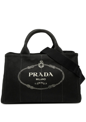 Prada Pre-Owned 2013-2025 Canvas Canapa Logo satchel - Black