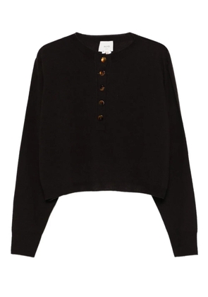 Alysi button-placket cashmere sweater - Brown