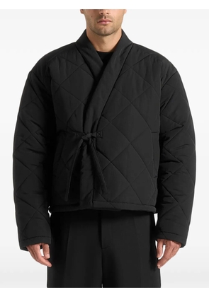 Manière De Voir Emil quilted wrap jacket - Black