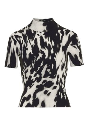 Oscar de la Renta ribbed printed T-shirt - Black