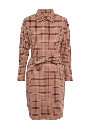 Burberry Pre-Owned checkered button-down shirt dress - Neutrals