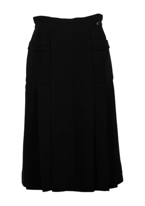 CHANEL Pre-Owned A-line pleated skirt - Black