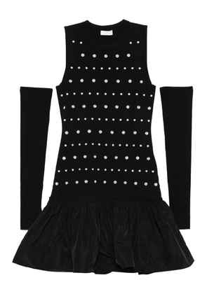 LIU JO embellished ruffled mini dress - Black