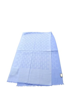 Gucci Pre-Owned GG-pattern scarf - Blue