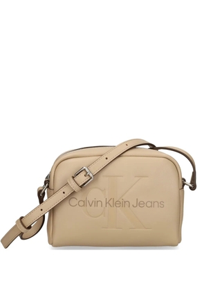 Calvin Klein Jeans embossed-logo cross body bag - Neutrals