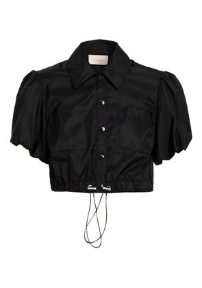 Cinq A Sept puff-sleeve crop-length shirt - Black