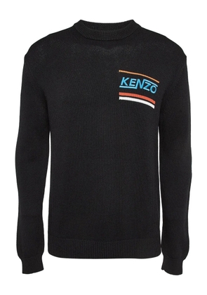 Kenzo Pre-Owned logo-embroidered sweater - Black