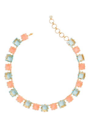 Bounkit Jewelry square-quartz necklace - Blue