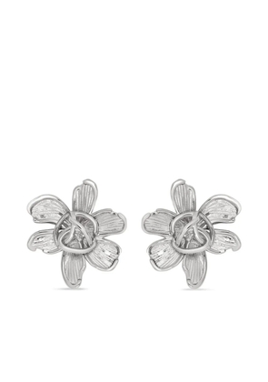 Oscar de la Renta flower-knot earrings - Silver