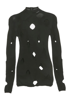 Prada Pre-Owned cut-out mock-neck sweater - Black
