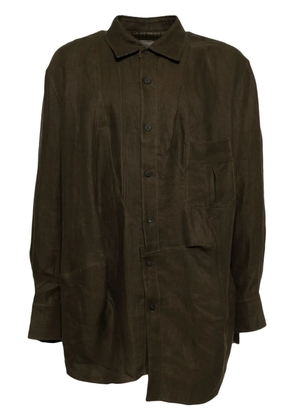 Ziggy Chen linen shirt - Brown