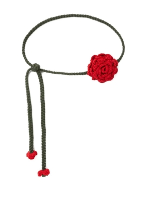 Alanui rose-crochet belt - Green