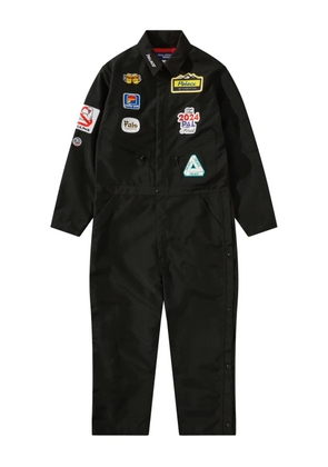 Junya Watanabe MAN patches long-sleeve jumpsuit - Black
