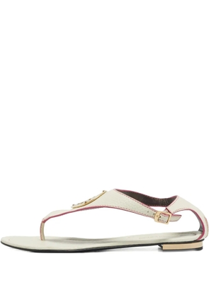 Roberto Cavalli logo-detail sandals - Neutrals