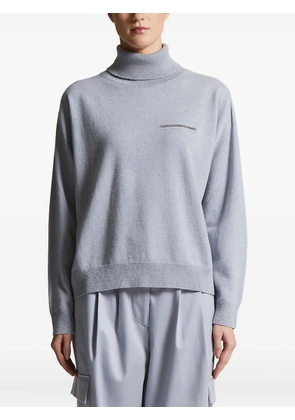Peserico zip-pocket turtleneck sweater - Grey