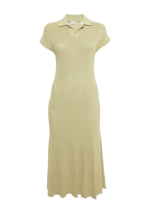 Burberry Pre-Owned collared midi dress - Green