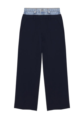 Simkhai Ophelia double-waistband trousers - Blue