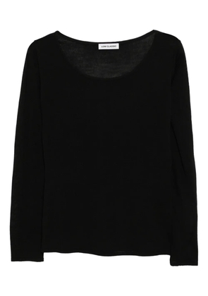 Low Classic round neck knitted top - Black