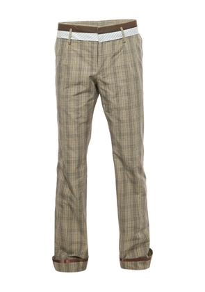Dolce & Gabbana Pre-Owned plaid cotton trousers - Brown