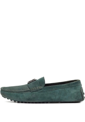 Fendi Pre-Owned logo-detail loafers - Green