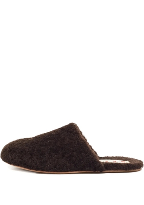 Marni Pre-Owned shearling slippers - Brown