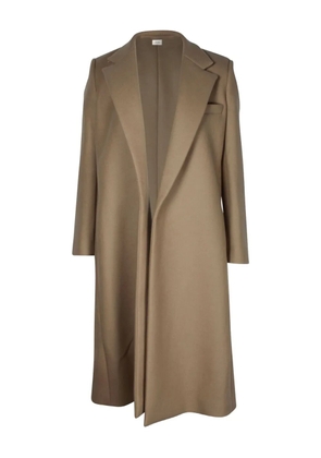 The Row Pre-Owned peak-lapel single-breasted coat - Brown