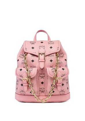 MCM Aren visetos chain backpack - Pink