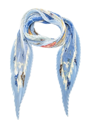 Hermès Pre-Owned 20th Century Varangues Pleated Silk Scarf scarves - Blue