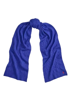 Polo Ralph Lauren cable-knit logo scarf - Blue