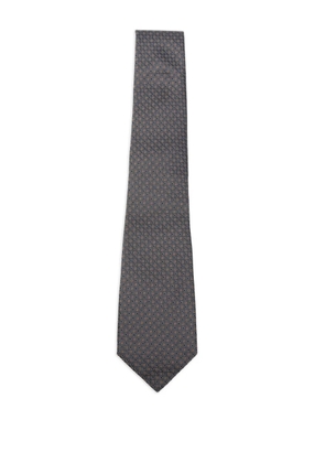 Canali patterned silk tie - Grey