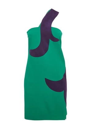 Versace Pre-Owned one-shoulder appliqué dress - Green
