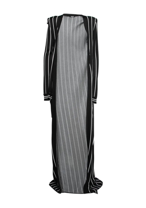 Balmain Pre-Owned striped cardigan - Black